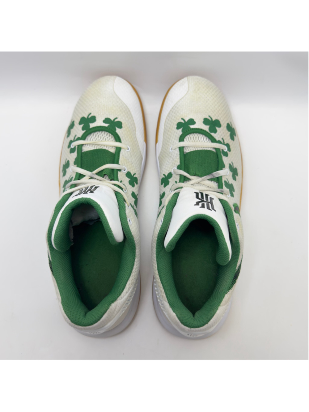 Men's Nike Kyrie Flytrap II Celtics Basketball Sneakers Size 14 White Green - Picture 4 of 12